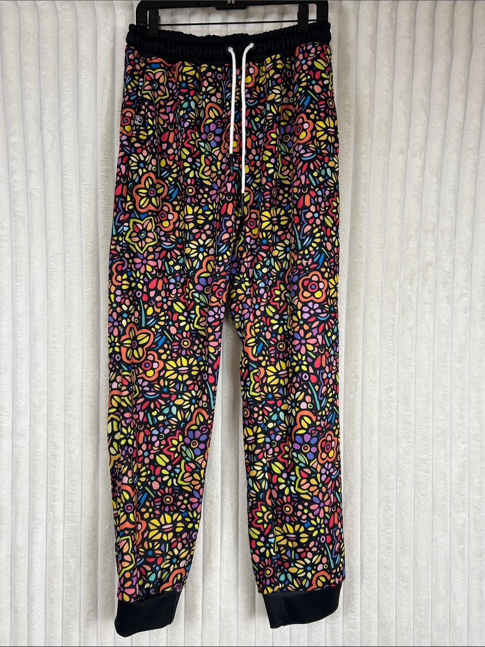 NWT freshhoods streetwear colorful floral print fleece lined unisex sweatpants